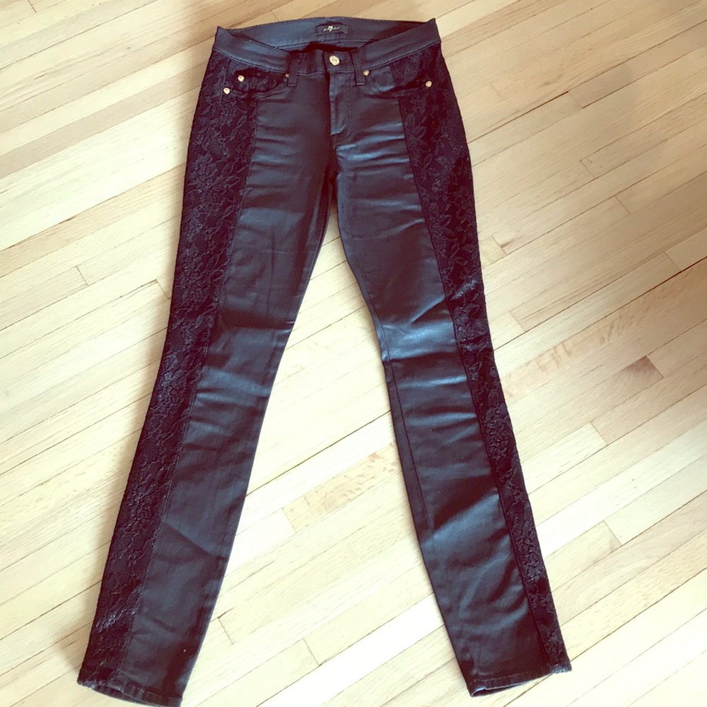 7 for all Mankind lace tuxedo skinny